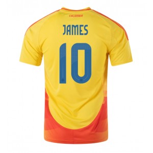 Kolumbia James Rodriguez #10 Jalkapallovaatteet Kotipaita Copa America 2024 Lyhythihainen